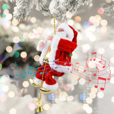 Climbing Santa Ornament with Music – Christmas Tree Decor