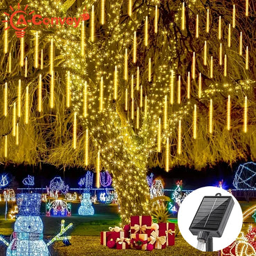 Solar Meteor Star Glow Light – 30/45cm IP65 Outdoor Fairy String